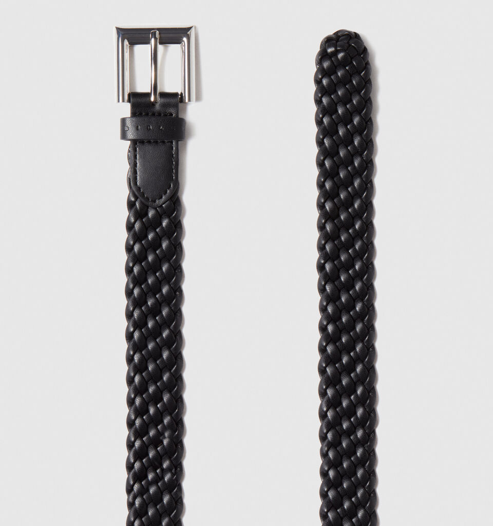 Woven belt - women's belts - Black | Sisley image number 2